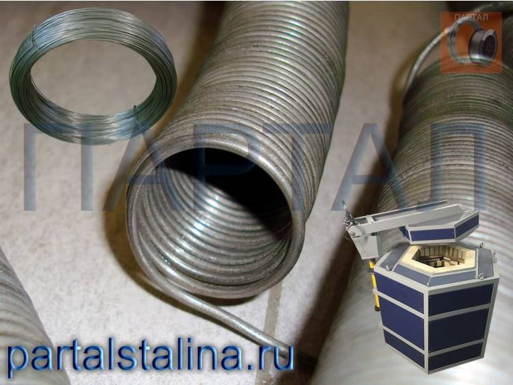 Нихромовая спираль для муфельных и плавильных печей 7,2 кВт (380В) Х15Н60 Ø 1,8 мм готовый нагревательный элемент