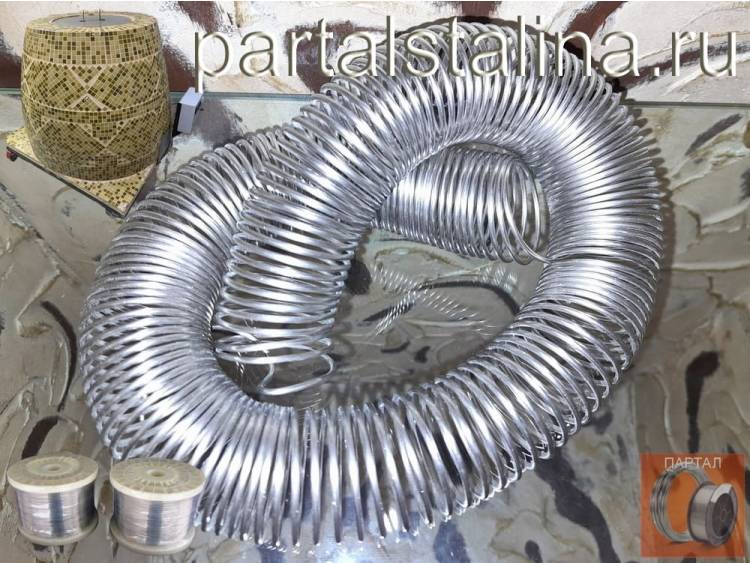 Ремкомплект для электротандыра и муфельных печей: Спираль нихромовая Х15Н60 (9,0 кВт, 380 В, Ø 2,0 мм) Заводская навивка