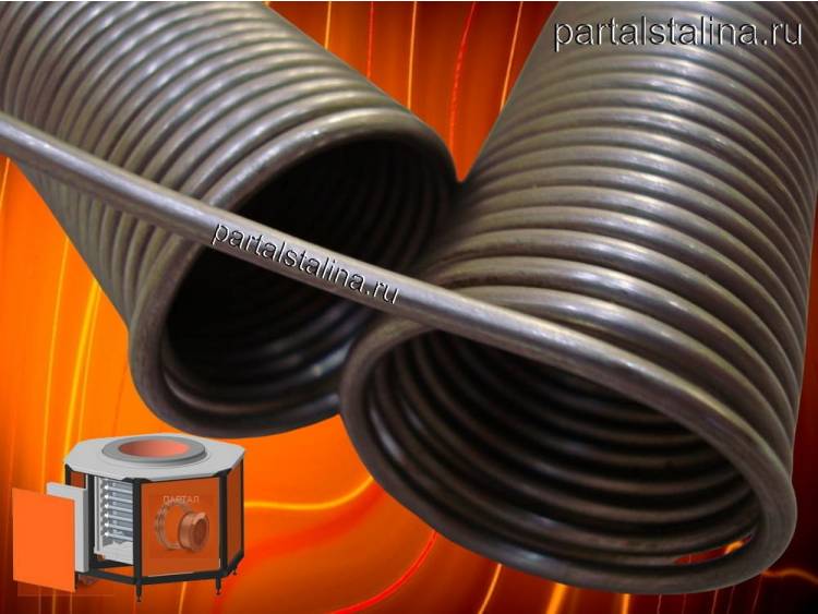 Готовая спираль нагрева из нихрома Х15Н60 Ø 2,5 мм (5,0 кВт / 380В) Надежный элемент для  электропечей барабанного типа (станочная навивка)