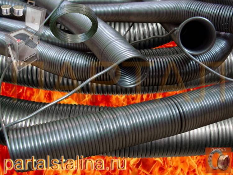 Спираль из нихрома на заказ: марка Х15Н60, Ø 3,0 мм (20 кВт / 380 В). Спираль сопротивления открытого типа для ремонта печей от завода ПАРТАЛ