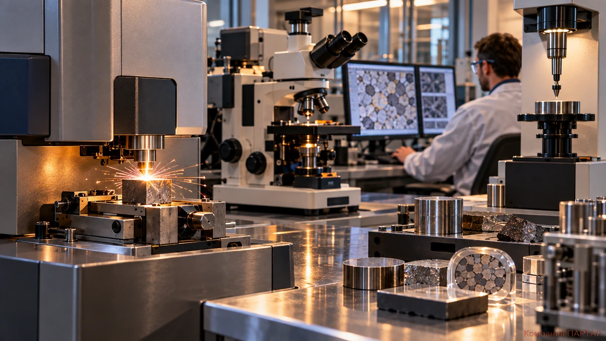 Проверка состава и свойств марганцевых сплавов в металлургической лаборатории