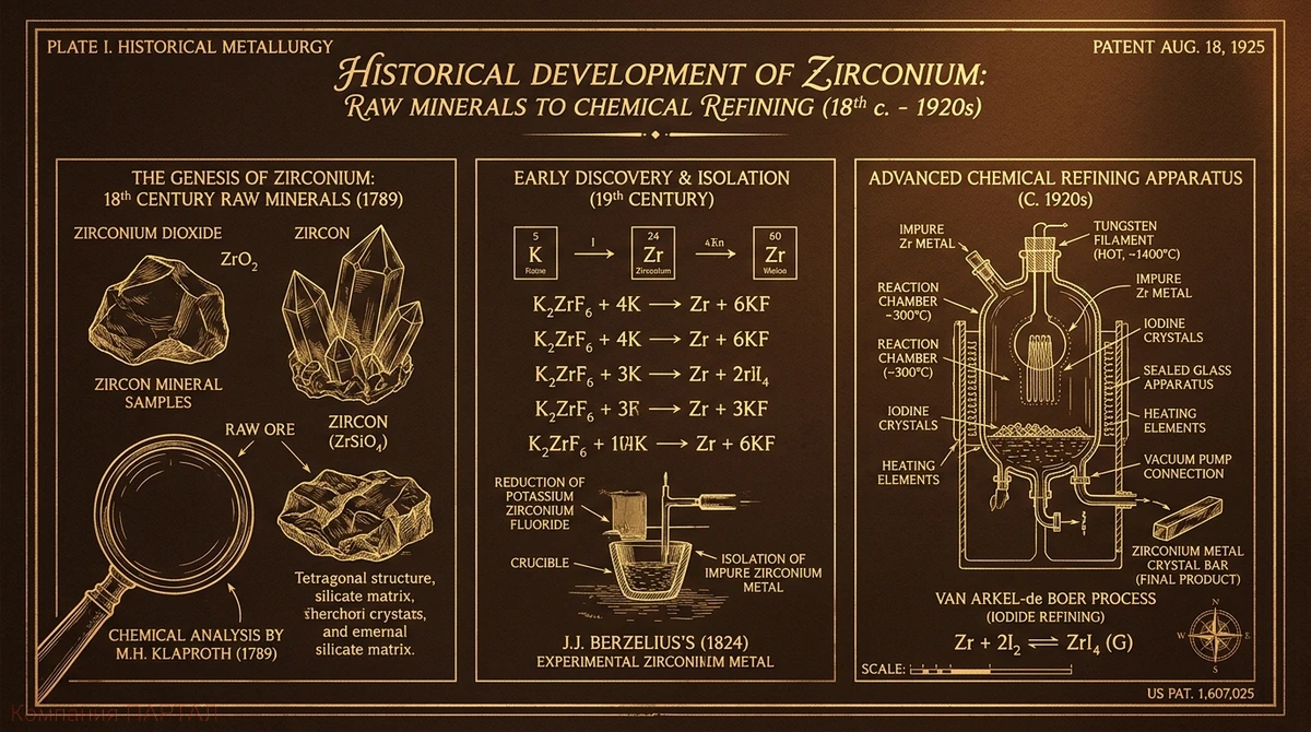 История открытия циркония от минерала до реактора чертеж