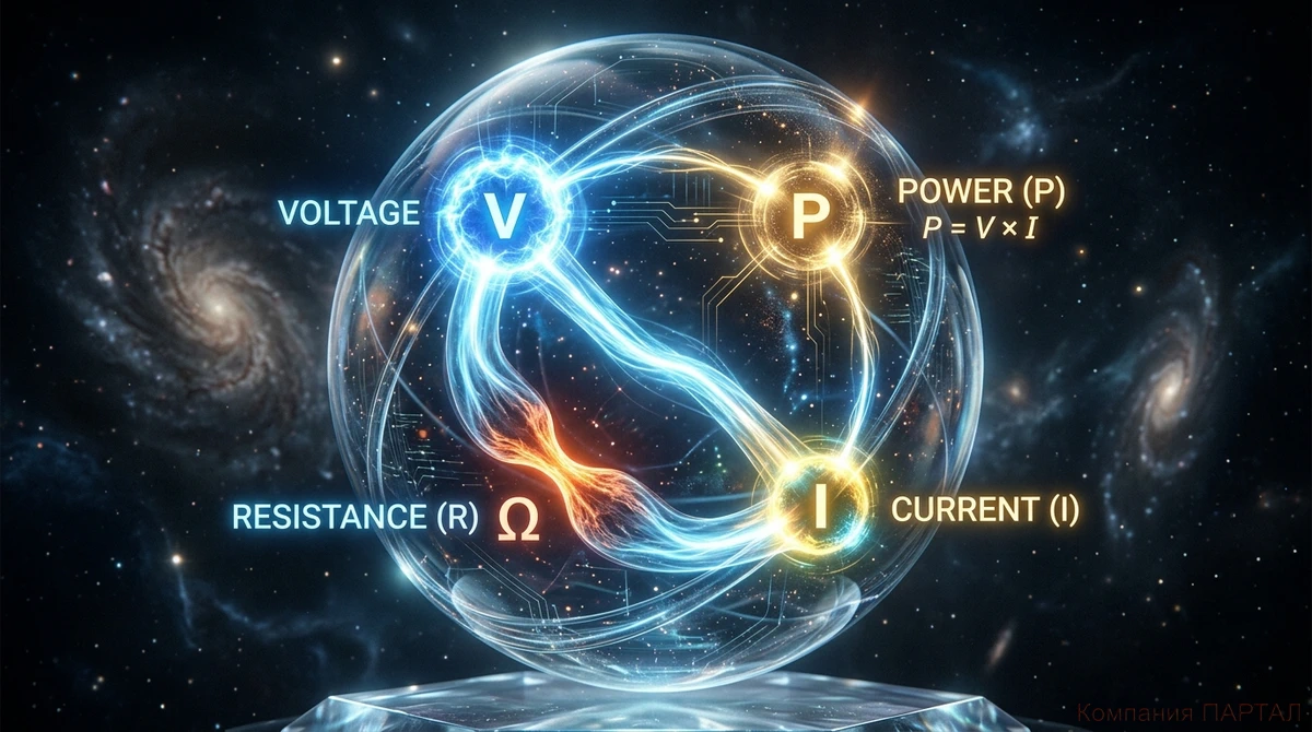 Визуальная логика закона Ома и связи величин