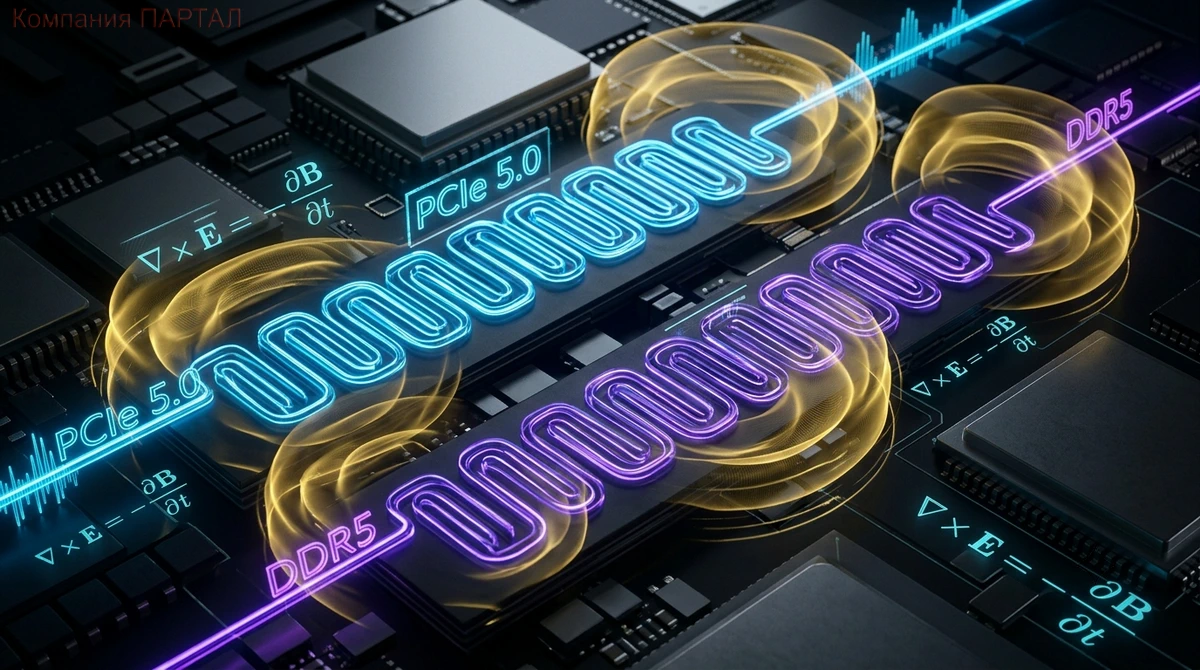 Проектирование высокоскоростных плат PCIe 5.0 уравнения Максвелла