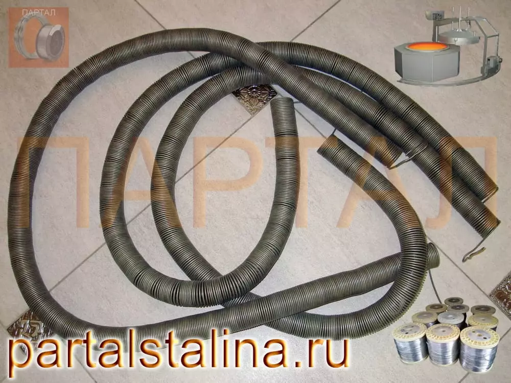 Нихромовая спираль нагрева Х15Н60 проволока Ø 2,5 мм, мощность 5,0 кВт. Изготовлена по ТЗ (эконом-предложение)