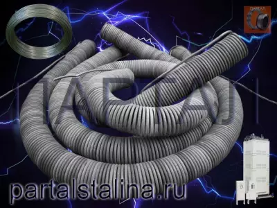 Стандарт-вариант: спираль нихромовая Х15Н60 Ø 6,0 мм, 24 кВт | Навивка по ТУ для муфельных печей