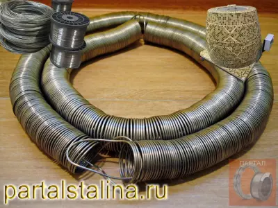 Эконом-спираль для нагрева тандыра: нихром Х15Н60 Ø 1,8 мм, 7,0 кВт, 380 В (изготовление по ТЗ)