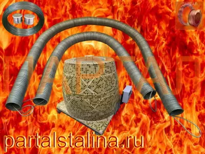 Спирали нихромовые Х15Н60 для малого тандыра (0,7–1,0 м): бюджетный комплект 2 шт. (3.6 кВт 220 В / 7.5 кВт 380 В)