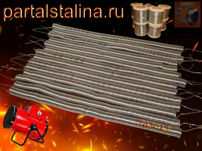 Спираль нагревательная для воздухонагревателя из нихрома Х15Н60, Ø 1,0 мм 6,0 кВт, 380 В | Эконом-вариант