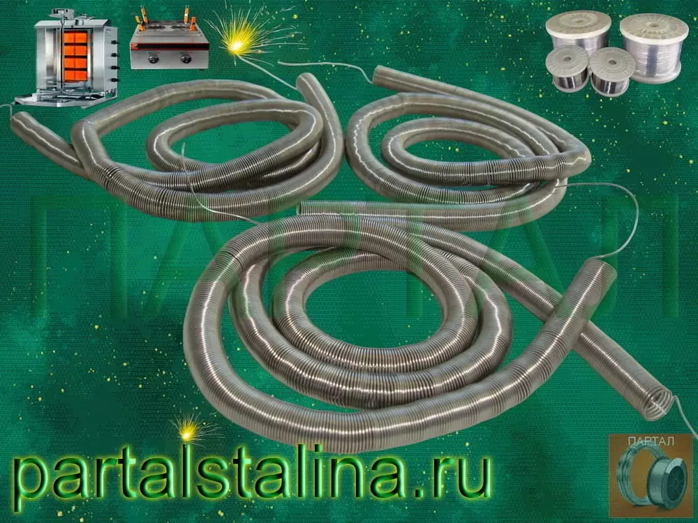 Практичное решение: спираль из нихрома для аппарата шаурмы и гриля, марка Х15Н60, Ø 1,0 мм, 2,0 кВт, 220 В |навивка под ваше ТЗ